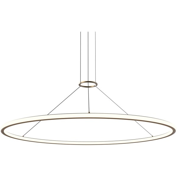 【Sonneman】アメリカ・デザイン照明 ペンダントライト「Luna LED 61.5 inch」2灯・ブラス（W1562×H38mm）