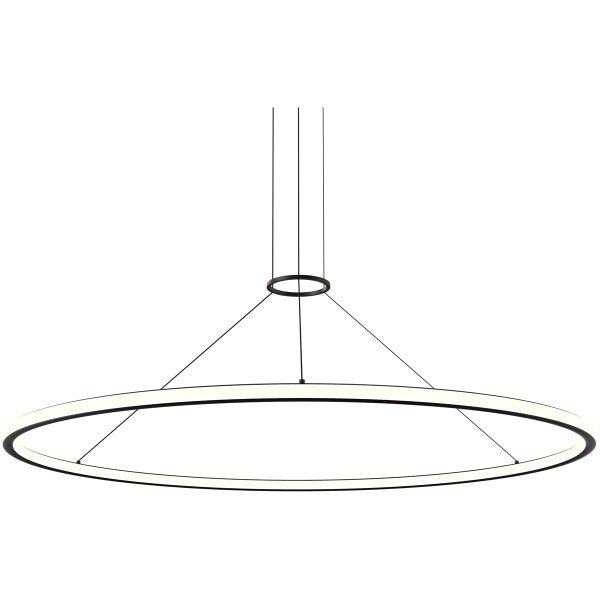 【Sonneman】アメリカ・デザイン照明 ペンダントライト「Luna LED 61.5 inch」2灯・サテンブラック（W1562×H38mm）