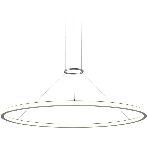 【Sonneman】アメリカ・デザイン照明 ペンダントライト「Luna LED 49.5 inch」2灯・サテンアルミニウム（W1257×H38mm）