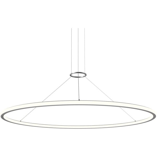 【Sonneman】アメリカ・デザイン照明 ペンダントライト「Luna LED 61.5 inch」2灯・サテンアルミニウム（W1562×H38mm）