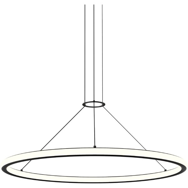 【Sonneman】アメリカ・デザイン照明 ペンダントライト「Luna LED 37.5 inch」2灯・サテンブラック（W953×H38mm）