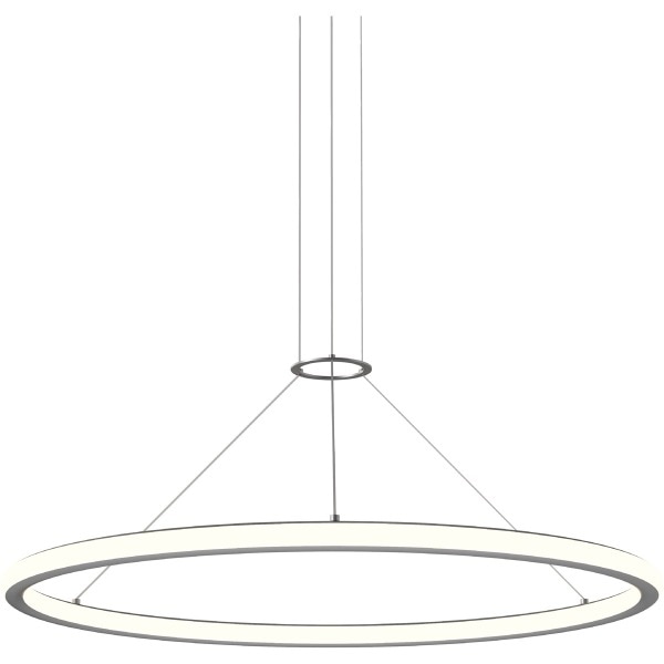 【Sonneman】アメリカ・デザイン照明 ペンダントライト「Luna LED 37.5 inch」2灯・サテンアルミニウム（W953×H38mm）