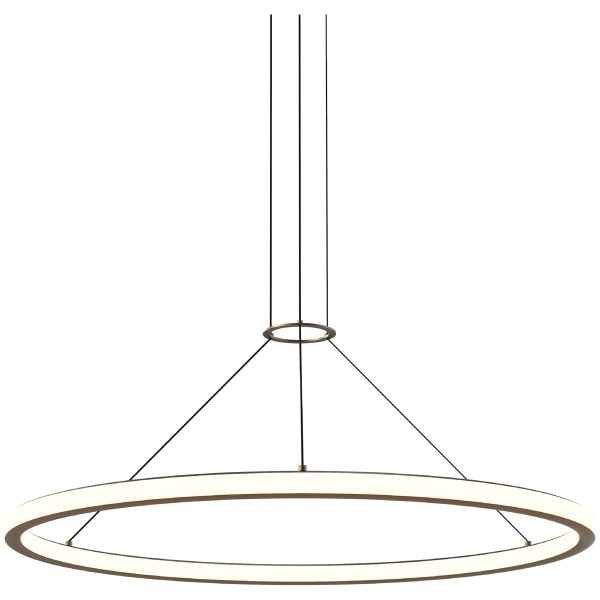 【Sonneman】アメリカ・デザイン照明 ペンダントライト「Luna LED 37.5 inch」2灯・ブラス（W953×H38mm）