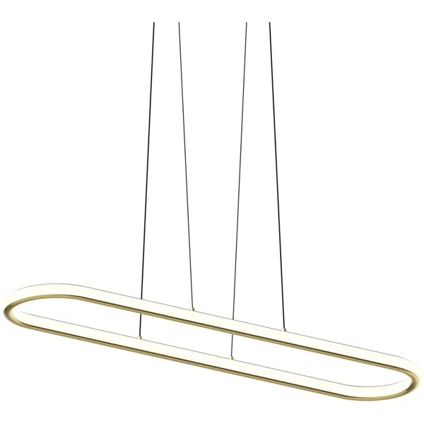 【Sonneman】アメリカ・デザイン照明 ペンダントライト「Luna LED 49.5 inch」2灯・ブラス（W1257×D419×H38mm）