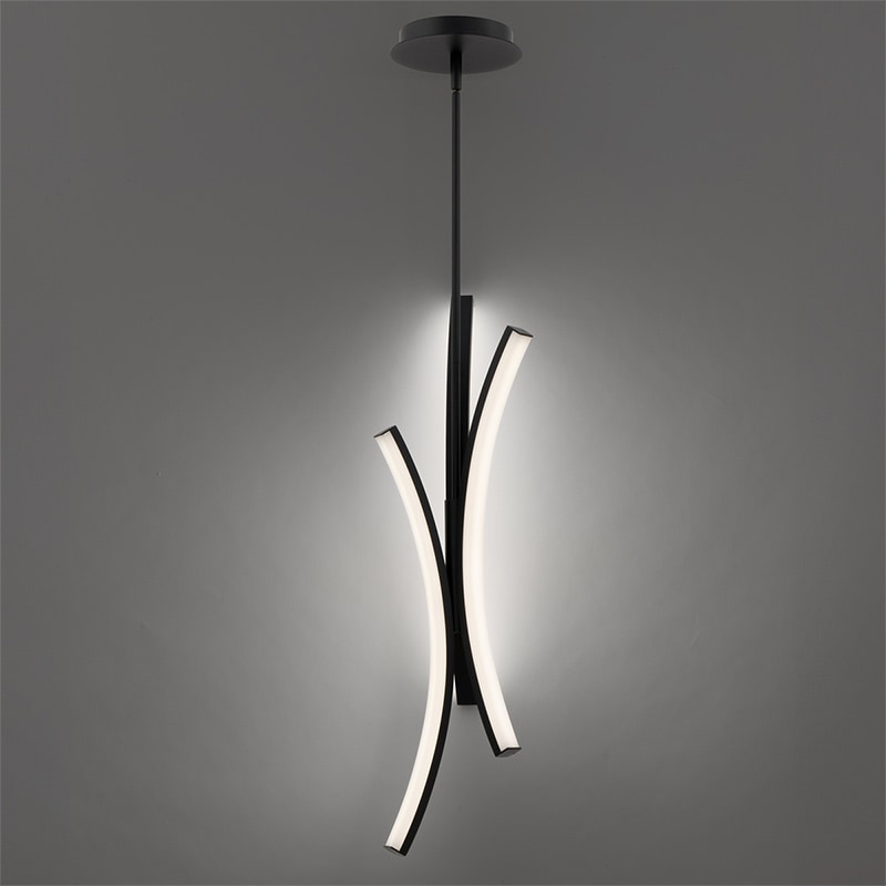 【WAC LIGHTING】アメリカ・LEDペンダントライト「Tusk」ブラック（W190×H630mm）