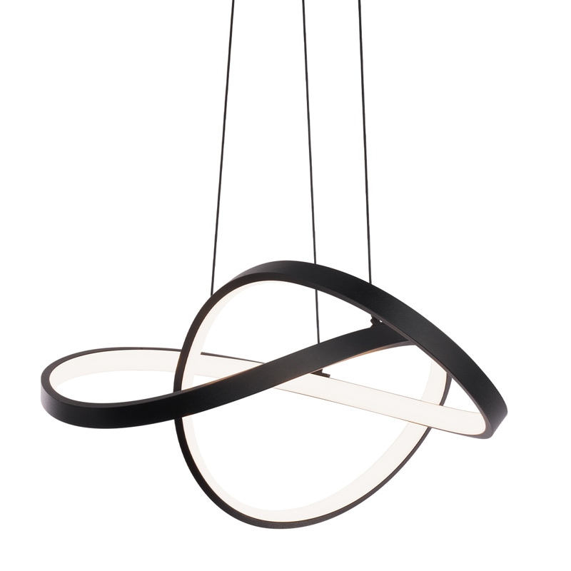 【WAC LIGHTING】アメリカ・LEDペンダントライト「Vornado」ブラック（L508×W457×H228-3251mm）