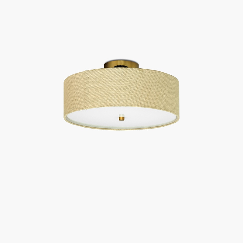 【HERMOSA】リーデンウノ リネン「RIEDEN UNO LINEN」LEDシーリングライト（W400×H200mm）