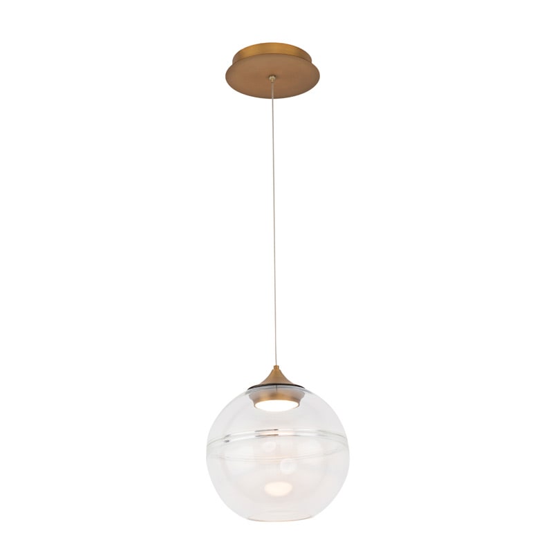 【WAC LIGHTING】アメリカ・LEDペンダントライト「Bistro」ゴールド（φ250×H270mm）