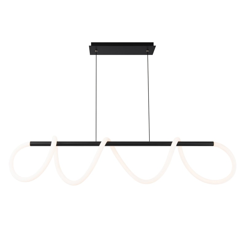 【WAC LIGHTING】アメリカ・LEDロープペンダントライト「Tightrope」ブラック（W1160mm）