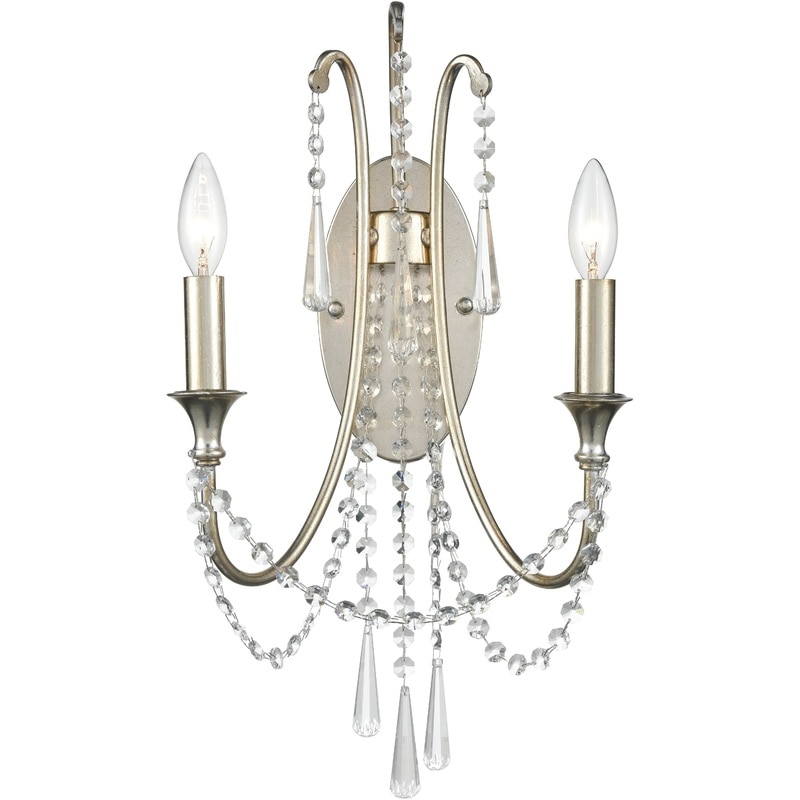 【CRYSTORAMA】アメリカ・デザイン照明「Arcadia Bath Wall Light」ウォールライト Antique Silver（W286×H540mm）