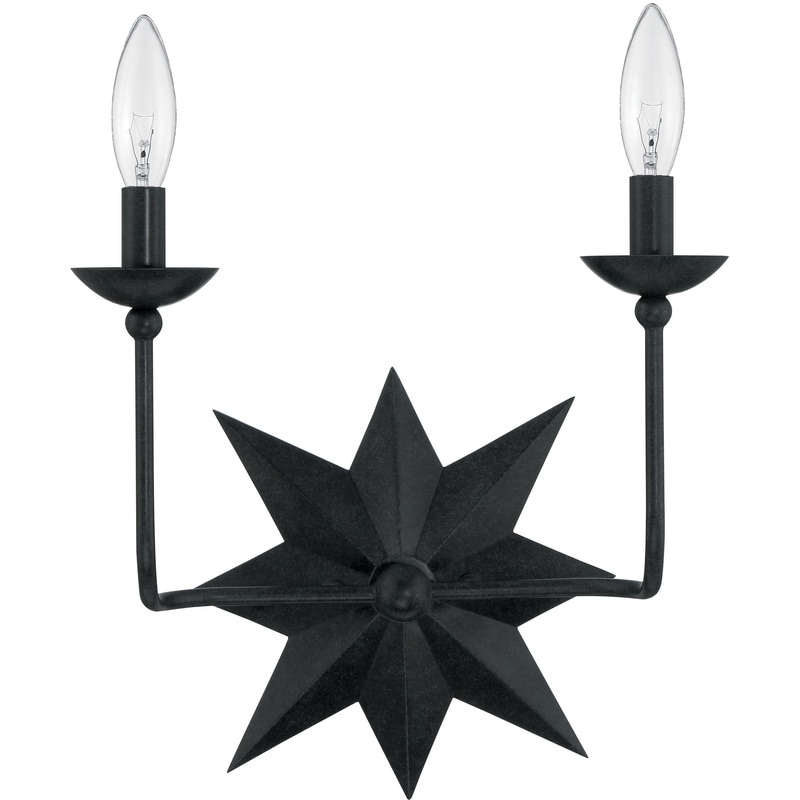 【CRYSTORAMA】アメリカ・デザイン照明「Astro Sconce Wall Light in Black」ウォールライト（W330×H324mm）