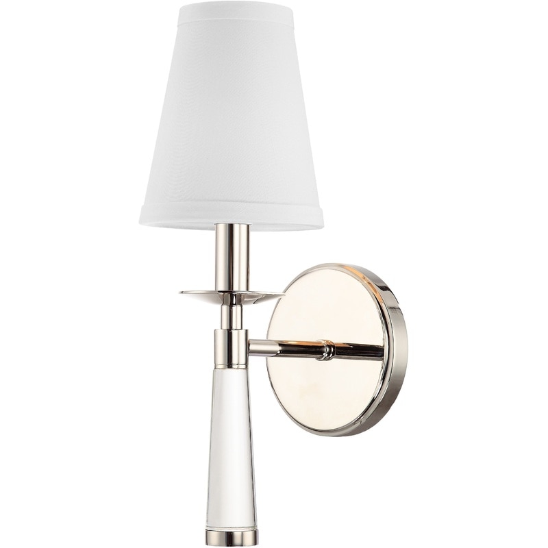 【CRYSTORAMA】アメリカ・デザイン照明「Baxter Sconce Wall Light」ウォールライト Polished Nickel（W127×H381mm）