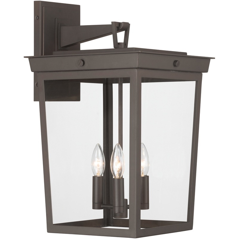 【CRYSTORAMA】アメリカ・デザイン照明「Belmont 3 Light」屋外用ウォールライト Twilight Bronze（W305×H508mm）