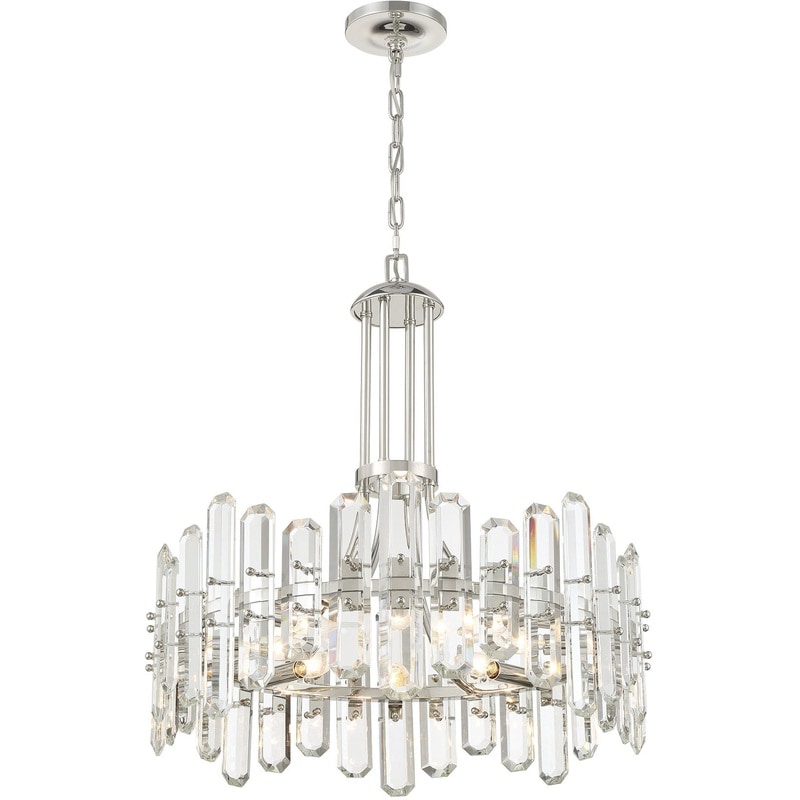 【CRYSTORAMA】アメリカ・デザイン照明「Bolton 8 Light」シャンデリア Polished Nickel（W629×H660mm）