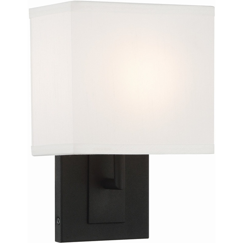 【CRYSTORAMA】アメリカ・デザイン照明「Brent Bath Sconce Wall Light」ウォールライト Black Forged（W178×H254mm）