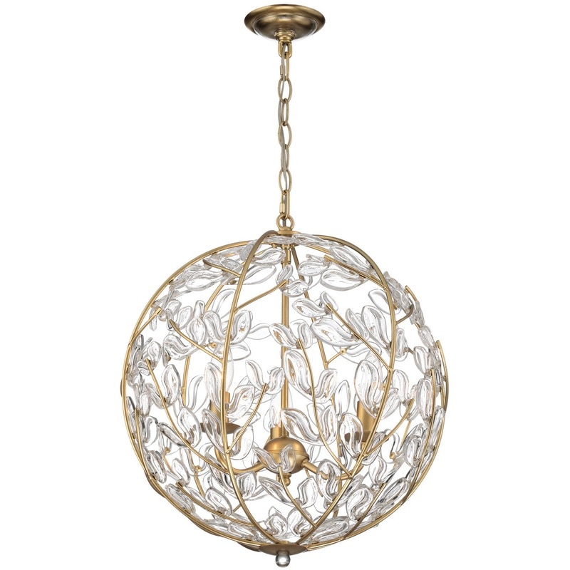 【CRYSTORAMA】アメリカ・デザイン照明「Bridget 3 Light」シャンデリア Soft Gold Clear（W419×H470mm）