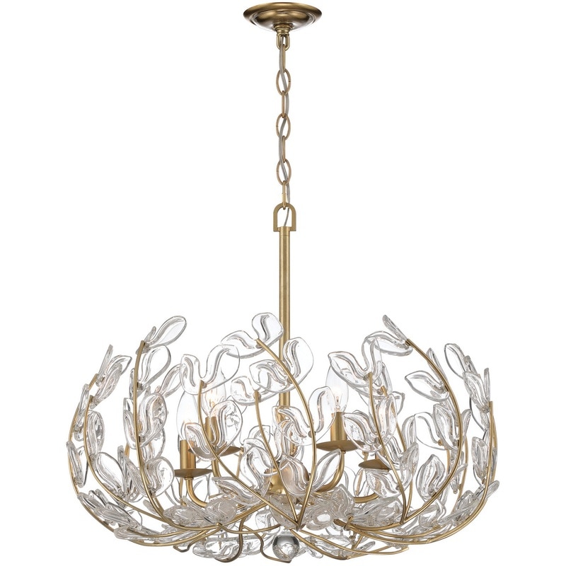 【CRYSTORAMA】アメリカ・デザイン照明「Bridget 5 Light」シャンデリア Soft Gold Clear（W597×H508mm）