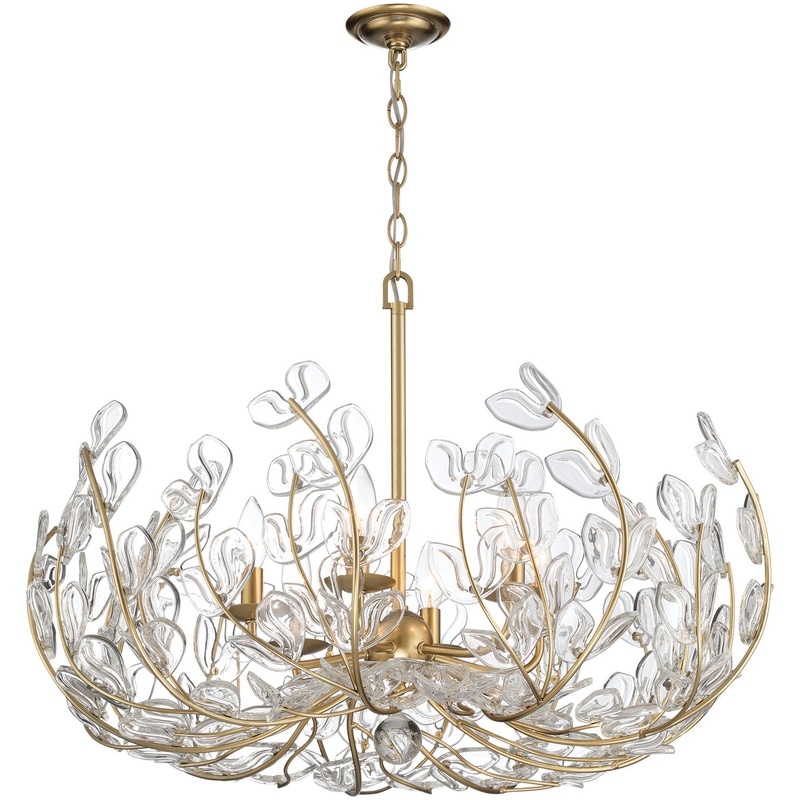【CRYSTORAMA】アメリカ・デザイン照明「Bridget 6 Light」シャンデリア Soft Gold Clear（W718×H521mm）