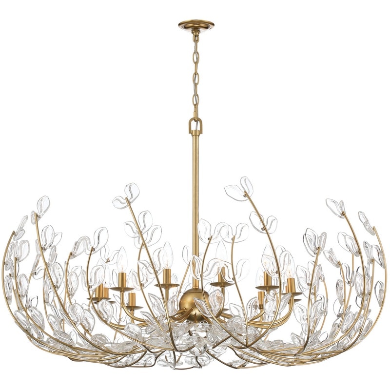 【CRYSTORAMA】アメリカ・デザイン照明「Bridget 12 Light」シャンデリア Soft Gold Clear（W1067×H698mm）