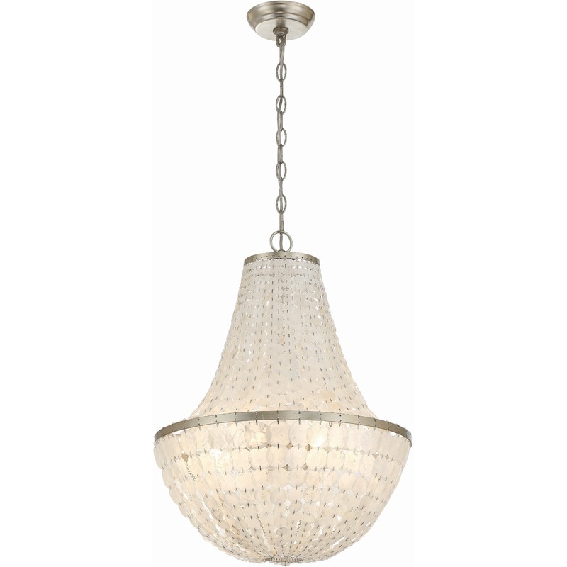 【CRYSTORAMA】アメリカ・デザイン照明「Brielle 6 Light」シャンデリア Antique Silver（W457×H610mm）