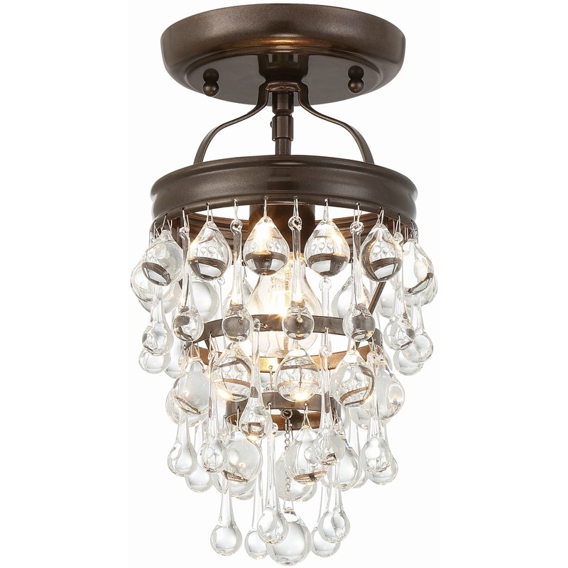 【CRYSTORAMA】アメリカ・デザイン照明「Calypso 1 Light」シーリングライト Vibrant Bronze（W184×H330mm）