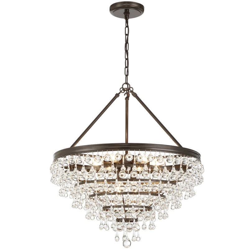 【CRYSTORAMA】アメリカ・デザイン照明「Calypso 8 Light」シャンデリア Vibrant Bronze（W635×H686mm）