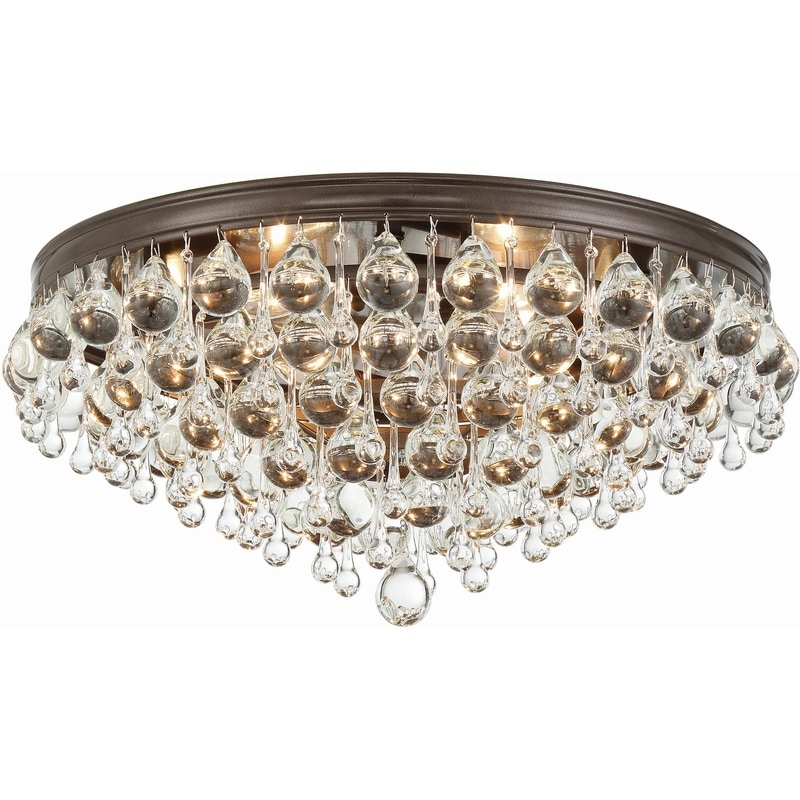 【CRYSTORAMA】アメリカ・デザイン照明「Calypso 6 Light」シーリングライト Vibrant Bronze Flush（W508×H229mm）