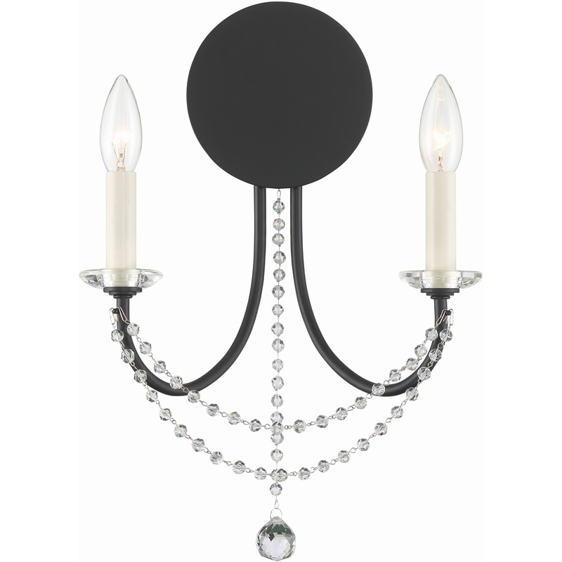 【CRYSTORAMA】アメリカ・デザイン照明「Delilah Bath Wall Light」ウォールライト Matte Black（W311×H406mm）