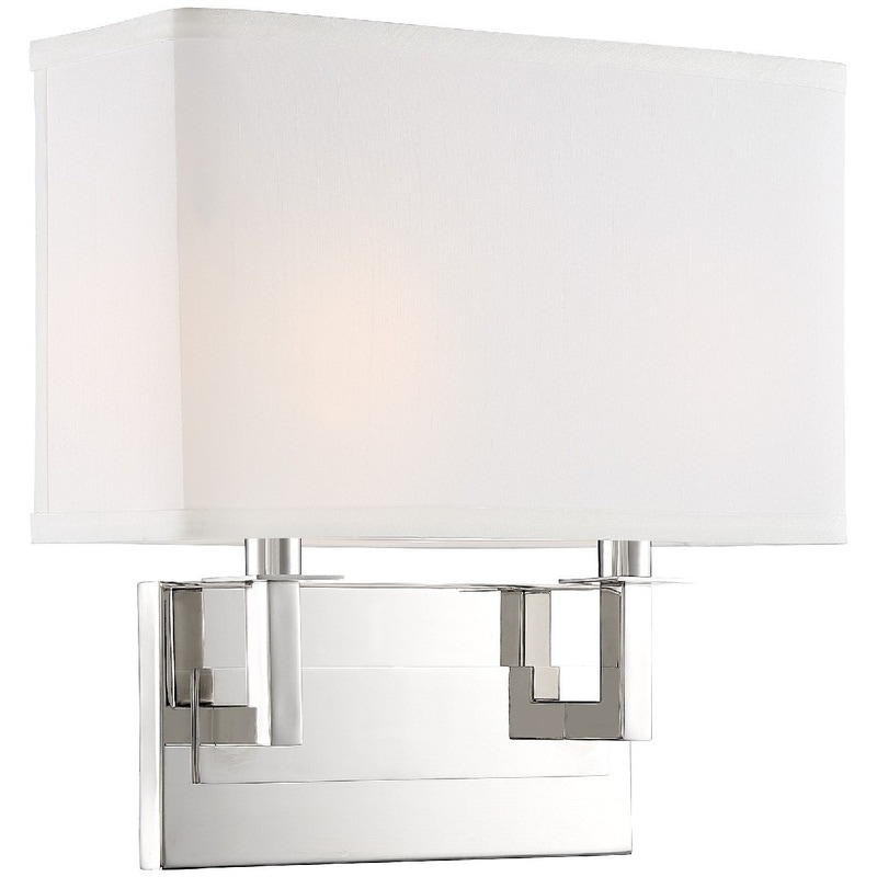 【CRYSTORAMA】アメリカ・デザイン照明「Durham Bath Wall Light」ウォールライト Polished Nickel（W324×H311mm）