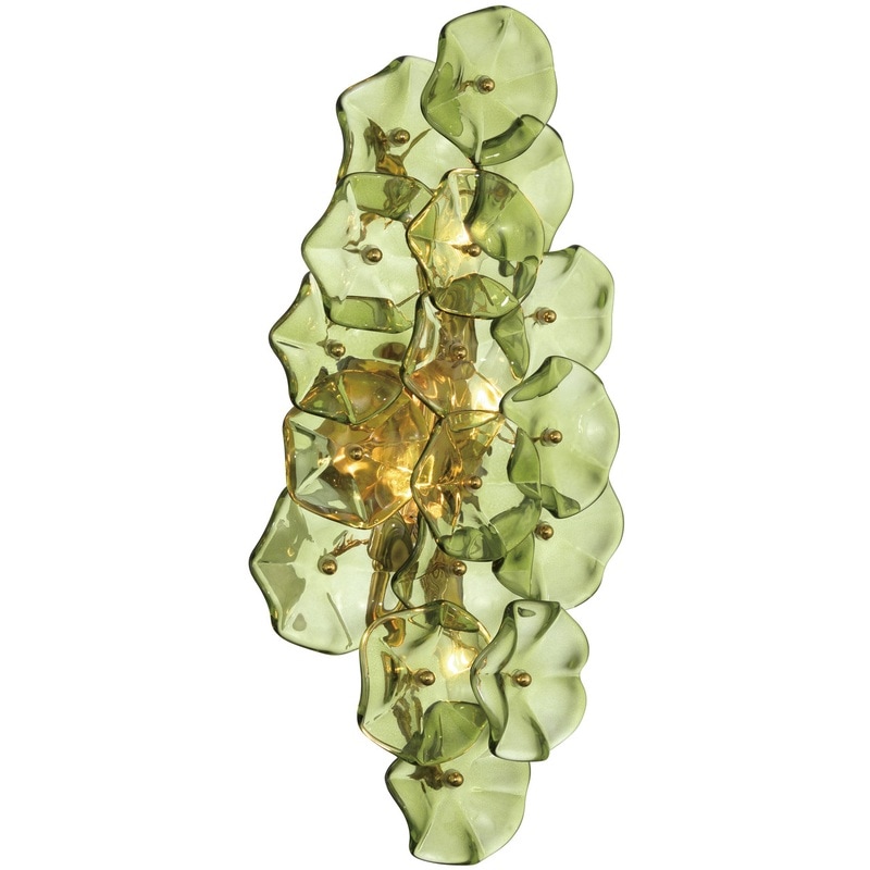 【CRYSTORAMA】アメリカ・デザイン照明「Esme Sconce Wall Light」ウォールライト Aged Brass AG-GR（W584×H254mm）
