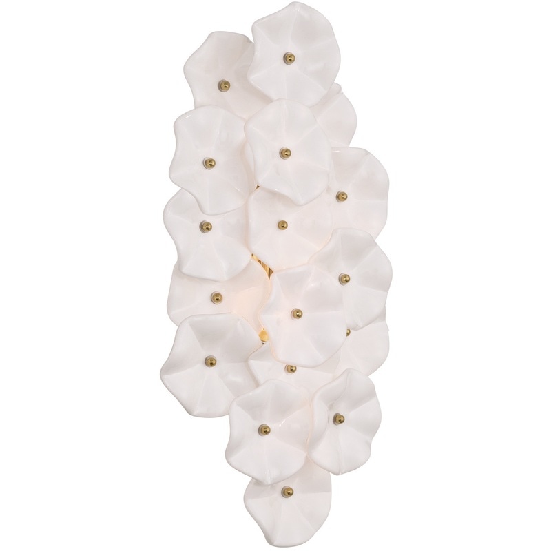 【CRYSTORAMA】アメリカ・デザイン照明「Esme Sconce Wall Light」ウォールライト Aged Brass AG-WH（W584×H254mm）