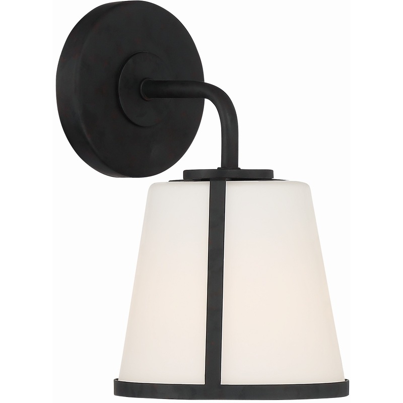 【CRYSTORAMA】アメリカ・デザイン照明「Fulton Bath Sconce Wall Light in Black, White」ウォールライト Black, White（W159×H260mm）