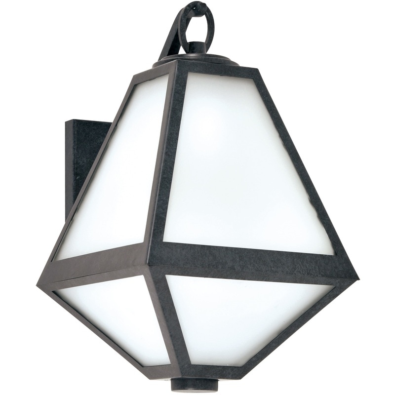 【CRYSTORAMA】アメリカ・デザイン照明「Glacier 1 Light」屋外用ウォールライト Black Charcoal White（W203×H324mm）