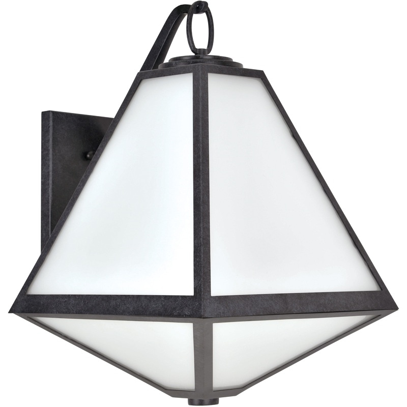 【CRYSTORAMA】アメリカ・デザイン照明「Glacier 3 Light」屋外用ウォールライト Black Charcoal White（W356×H533mm）