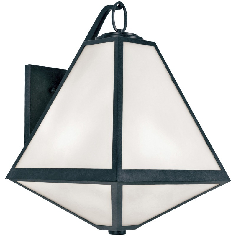 【CRYSTORAMA】アメリカ・デザイン照明「Glacier 2 Light」屋外用ウォールライト Black Charcoal White（W279×H425mm）