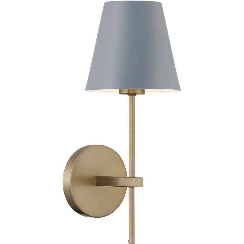 【CRYSTORAMA】アメリカ・デザイン照明「Xavier Bath Sconce Wall Light」ウォールライト Vibrant Gold and Blue（W152×H381mm）