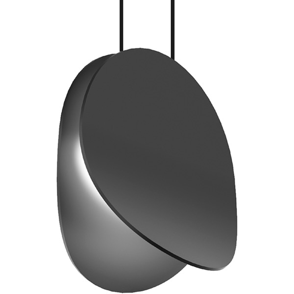 【Sonneman】アメリカ・デザイン照明 ペンダントライト「Malibu Discs LED 7.5 inch」1灯・サテンブラック（W191×D95×H191mm）