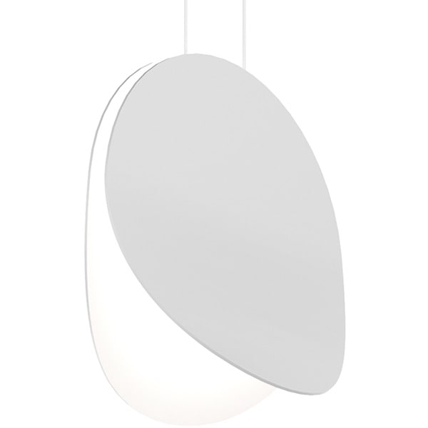 【Sonneman】アメリカ・デザイン照明 ペンダントライト「Malibu Discs LED 14 inch」1灯・サテンホワイト（W356×D159×H356mm）