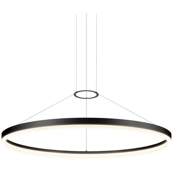 【Sonneman】アメリカ・デザイン照明 ペンダントライト「Corona LED 48 inch」1灯・サテンブラック（W1219×D1219×H64mm）