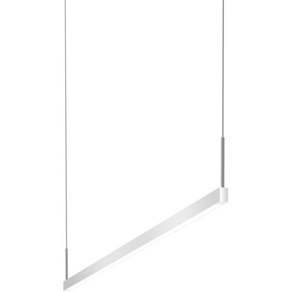 【Sonneman】アメリカ・デザイン照明 ペンダントライト「Thin-Line LED 36 inch」2灯・ ブライトサテンアルミニウム（W915×D20×H127mm）