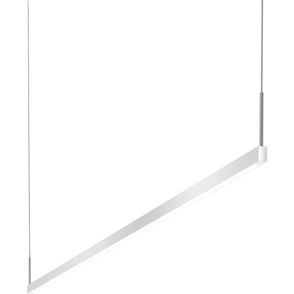 【Sonneman】アメリカ・デザイン照明 ペンダントライト「Thin-Line LED 72 inch」2灯・ ブライトサテンアルミニウム（W1829×D20×H127mm）