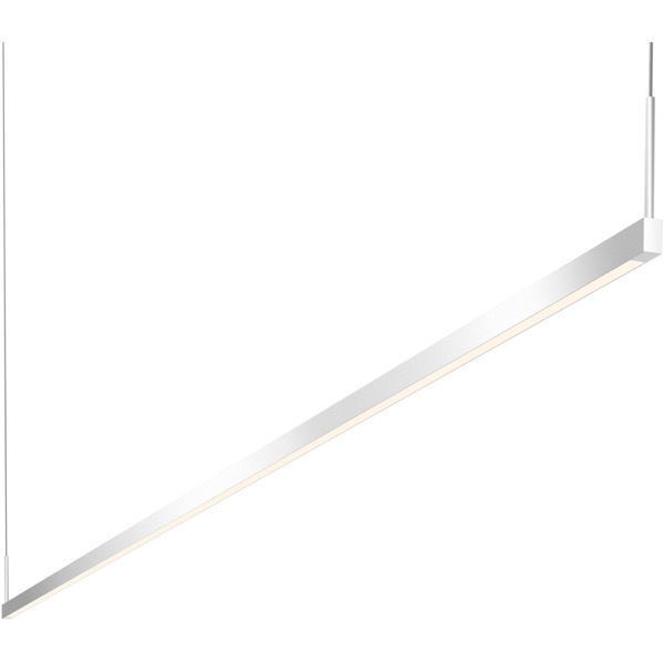 【Sonneman】アメリカ・デザイン照明 ペンダントライト「Thin-Line LED 96 inch」2灯・ ブライトサテンアルミニウム（W2439×D20×H127mm）