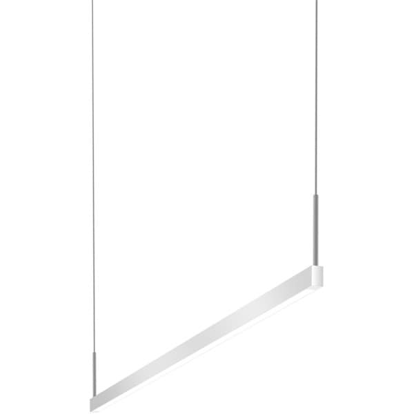 【Sonneman】アメリカ・デザイン照明 ペンダントライト「Thin-Line LED 48 inch」（片面）1灯・ ブライトサテンアルミニウム（W1220×D20×H127mm）