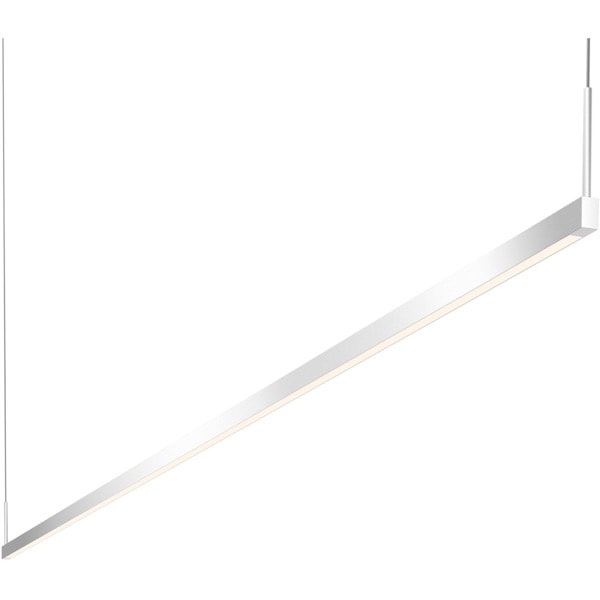 【Sonneman】アメリカ・デザイン照明 ペンダントライト「Thin-Line LED 96 inch」（片面）1灯・ ブライトサテンアルミニウム（W2439×D20×H127mm）