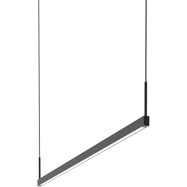 【Sonneman】アメリカ・デザイン照明 ペンダントライト「Thin-Line LED 48 inch」2灯・ サテンブラック（W1220×D20×H127mm）