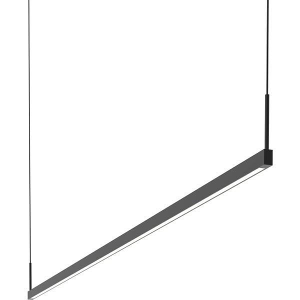【Sonneman】アメリカ・デザイン照明 ペンダントライト「Thin-Line LED 72 inch」2灯・サテンブラック（W1829×D20×H127mm）