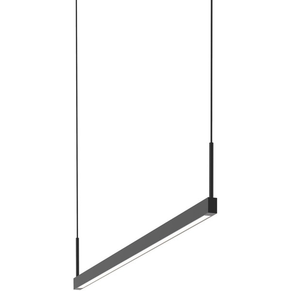 【Sonneman】アメリカ・デザイン照明 ペンダントライト「Thin-Line LED 36 inch」（片面）1灯・サテンブラック（W915×D20×H127mm）