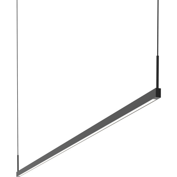 【Sonneman】アメリカ・デザイン照明 ペンダントライト「Thin-Line LED 72 inch」（片面）1灯・サテンブラック（W1829×D20×H127mm）
