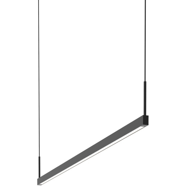 【Sonneman】アメリカ・デザイン照明 ペンダントライト「Thin-Line LED 48 inch」（片面）1灯・サテンブラック（W1220×D20×H127mm）