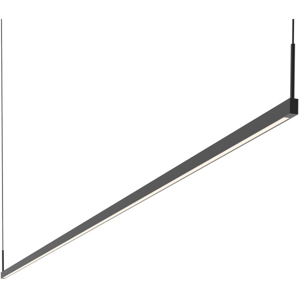 【Sonneman】アメリカ・デザイン照明 ペンダントライト「Thin-Line LED 96 inch」（片面）1灯・サテンブラック（W2439×D20×H127mm）